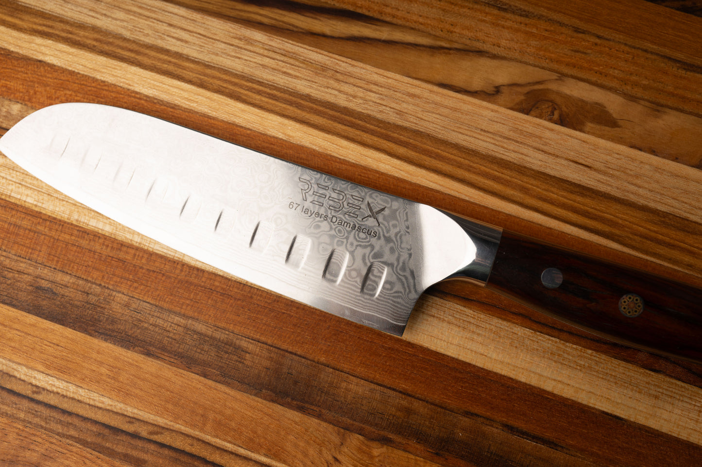 7.5" Damascus Santoku knife REBEX