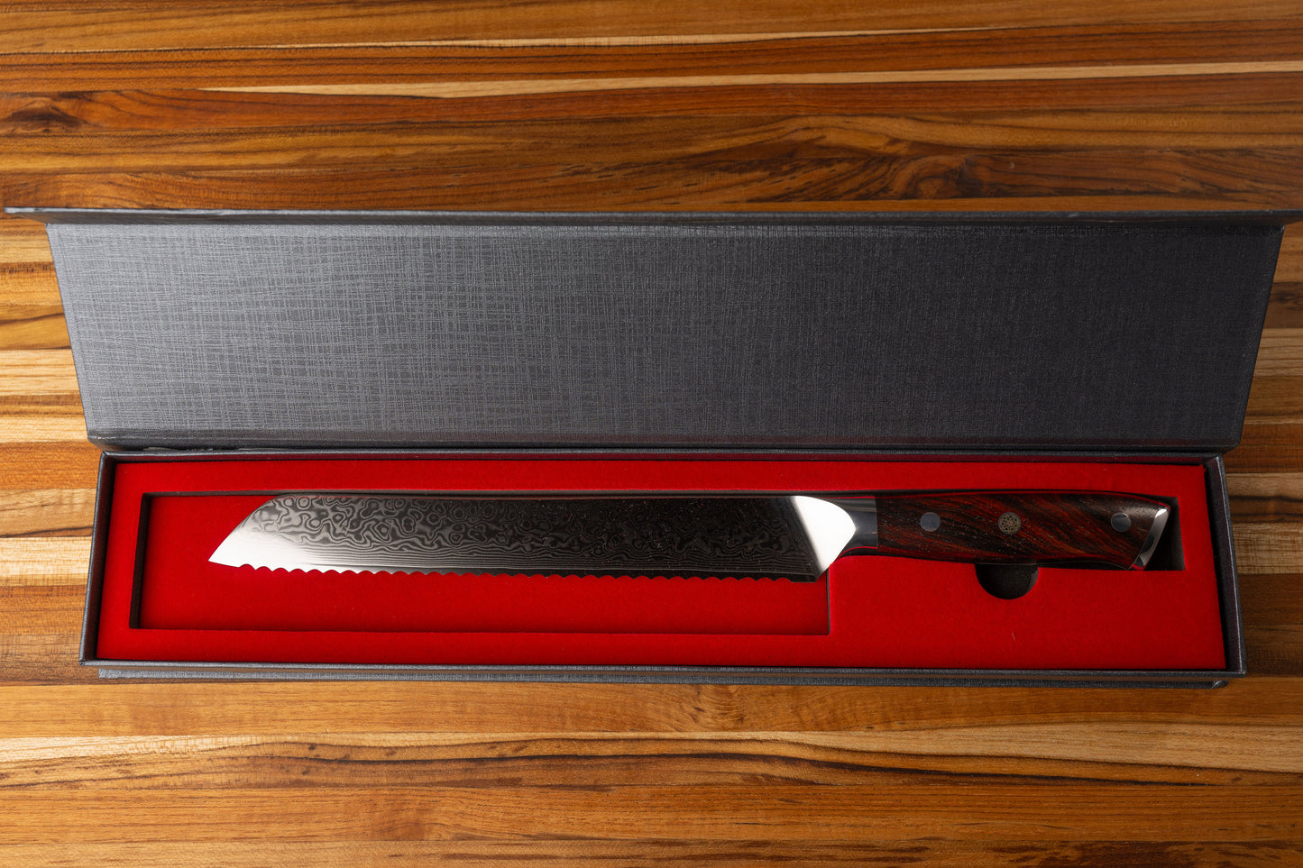 9" Damascus Bread knife REBEX